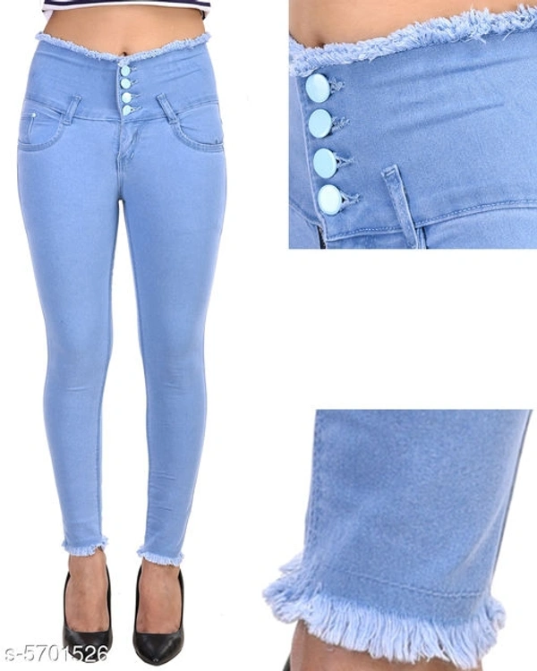 Trendy Denim Women's Jean - Blue, 34