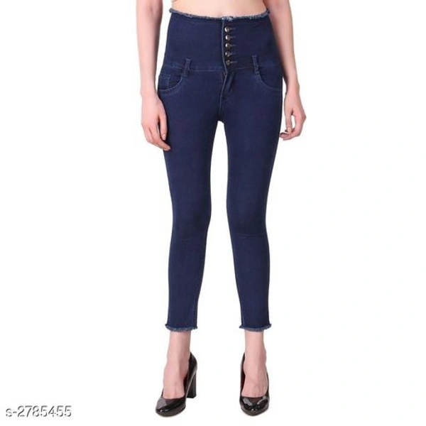 Fashionable Denim Solid Women's Jean - s-2785457, Grey, 38