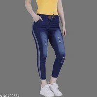 Trendy Glamorous Women Jeans - Blue, s-40422584, 28