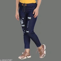 Trendy Glamorous Women Jeans - Blue, s-40422584, 28
