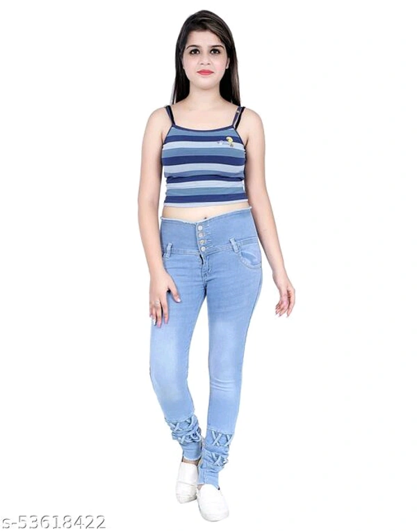 FIVE BUTTON JEANS - 32, s-53618427, Sky blue