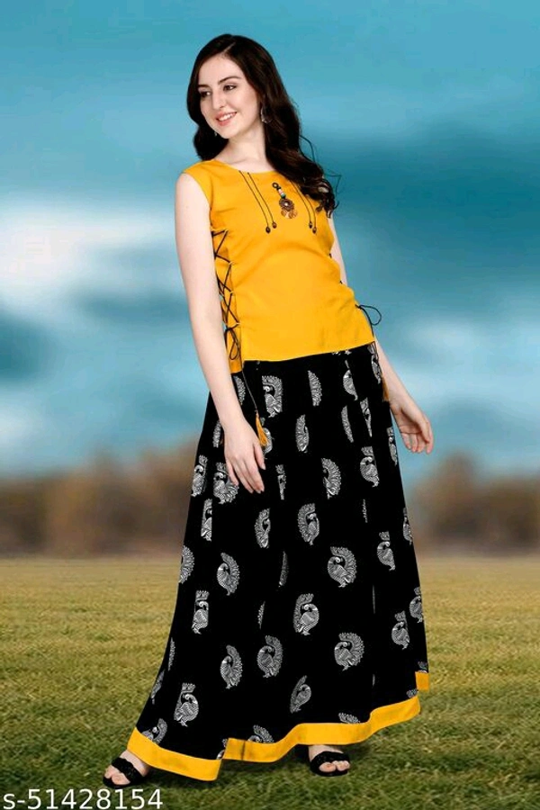 Classy Partywear Women Ethnic Skirts and Tops - Sky blue, 5XL