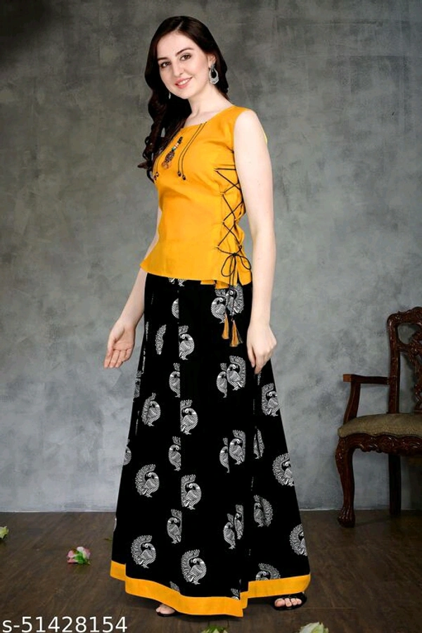 Classy Partywear Women Ethnic Skirts and Tops - Sky blue, 5XL
