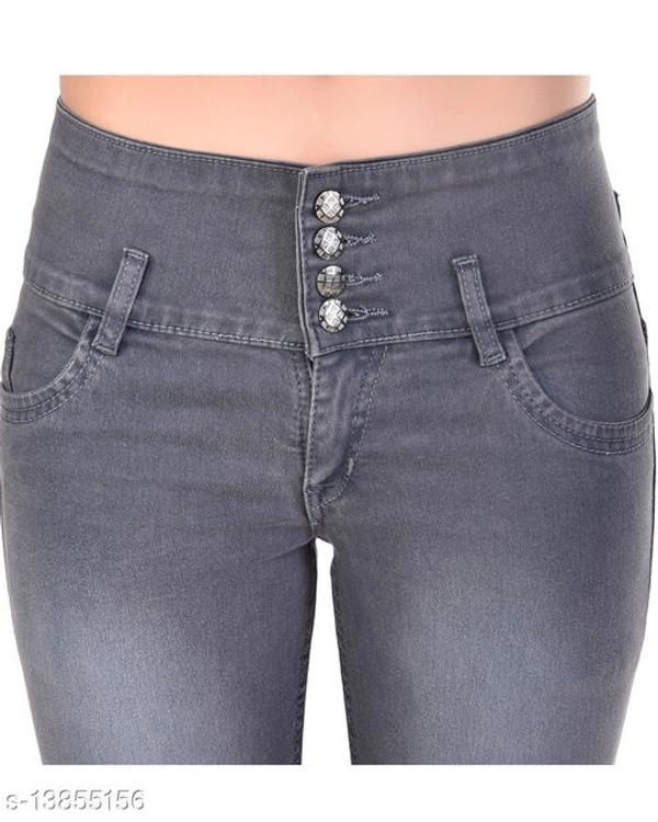 Ansh Fashion Wear Women's Streachable Ankel Length Denim Jeans(M) - Grey, s-13855156, 28