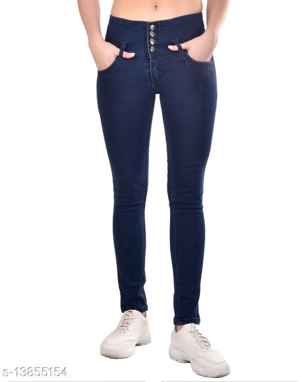 Ansh Fashion Wear Women's Streachable Ankel Length Denim Jeans(M) - Black, s-13855148, 34