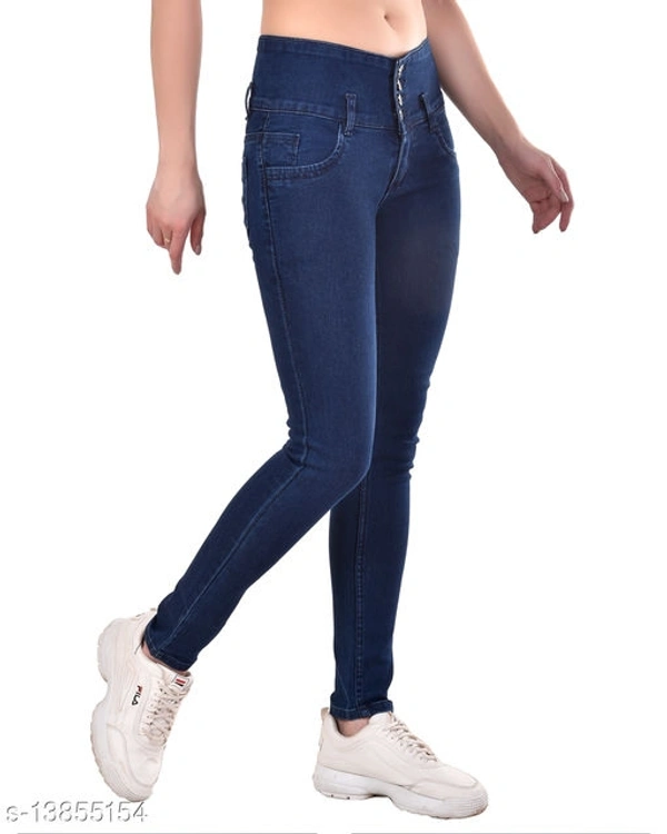 Ansh Fashion Wear Women's Streachable Ankel Length Denim Jeans(M) - Blue, s-13855154, 34