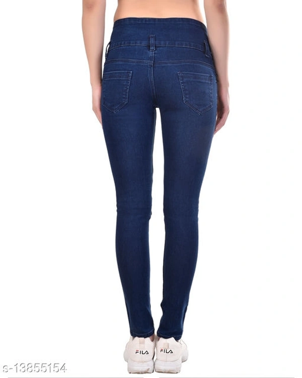 Ansh Fashion Wear Women's Streachable Ankel Length Denim Jeans(M) - Blue, s-13855154, 34