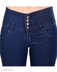 Ansh Fashion Wear Women's Streachable Ankel Length Denim Jeans(M) - Blue, s-13855154, 34