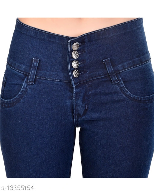 Ansh Fashion Wear Women's Streachable Ankel Length Denim Jeans(M) - Blue, s-13855154, 34