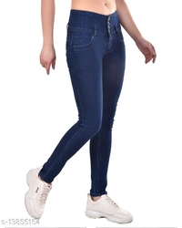 Ansh Fashion Wear Women's Streachable Ankel Length Denim Jeans(M) - Blue, s-13855154, 32