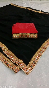 Catalog Name:*Aagyeyi Superior Sarees*(M) - Black, Free Size