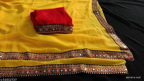 Catalog Name:*Aagyeyi Superior Sarees*(M) - Sky Blue, Free Size