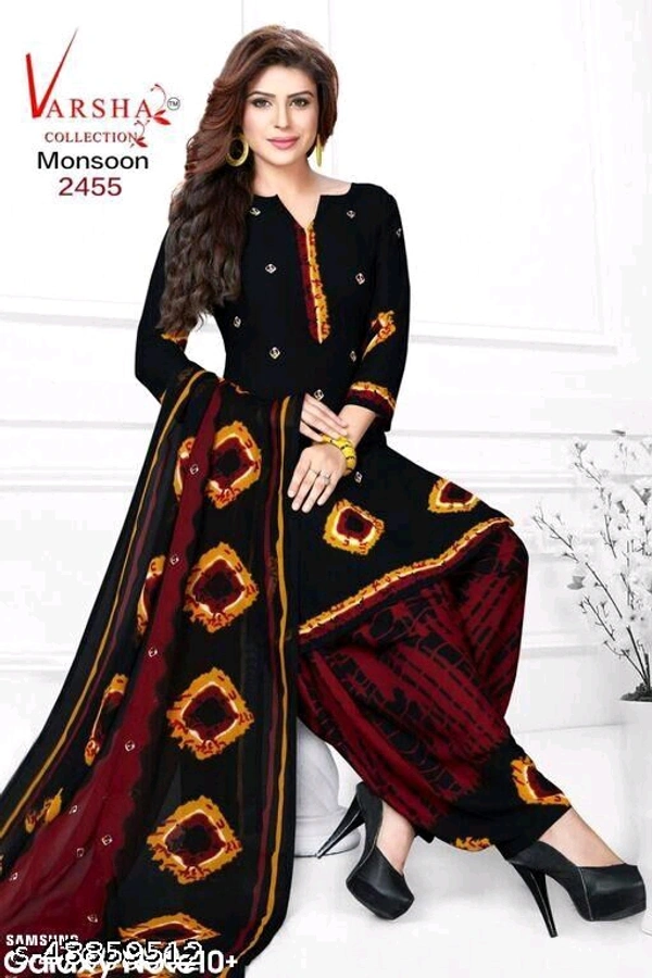 Aakarsha Sensational Salwar Suits & Dress Materials - Black, 2455, un Stitched