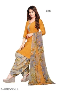 Aakarsha Sensational Salwar Suits & Dress Materials - Orange, un Stitched, 3387