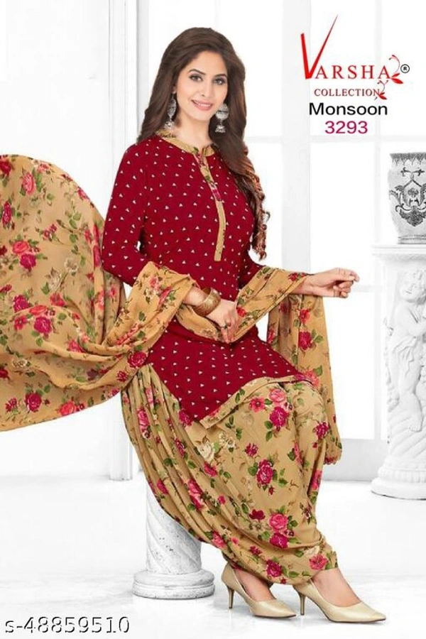 Aakarsha Sensational Salwar Suits & Dress Materials - Orange, un Stitched, 3387