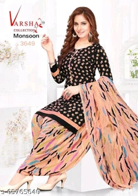 Catalog Name:*Aakarsha Fabulous Salwar Suits & Dress Materials*(m) - Black, Un Stitched, 3644
