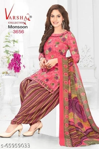 varsha monsoon  Suits Top Fabric: Synthetic + Top Length: 2.25 Meters - Yellow, 3662, Un Stitched