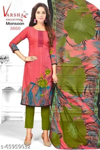 varsha monsoon  Suits Top Fabric: Synthetic + Top Length: 2.25 Meters - Yellow, 3662, Un Stitched