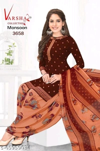varsha monsoon  Suits Top Fabric: Synthetic + Top Length: 2.25 Meters - Yellow, 3662, Un Stitched