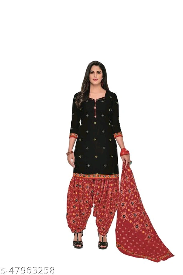 Pranjul Cotton Un-Stitched SuitTop Fabric: Cotton + Top Length: 2 Meters - Blue, Un Stitched, s-47963267
