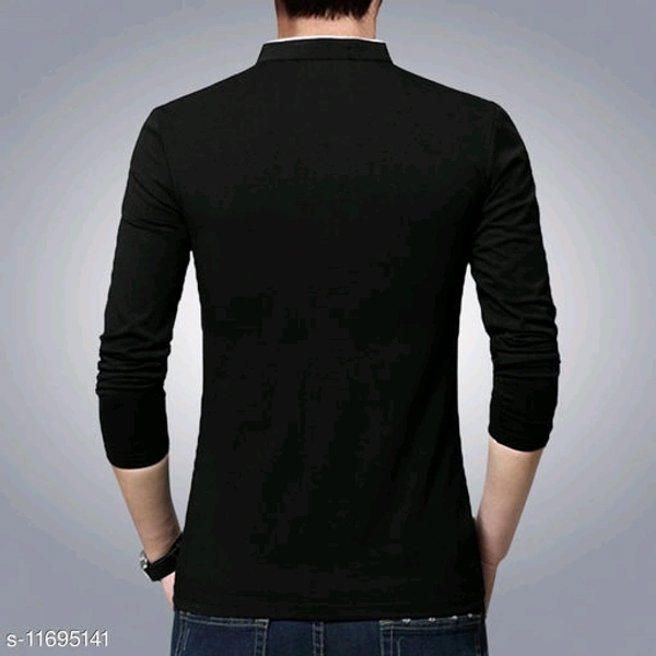 EYEBOGLER 100% Cotton Regular Fit  Round Neck Full Sleeve Men's T-Shirt(m) - Black, S