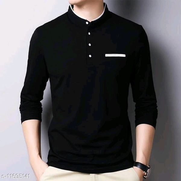 EYEBOGLER 100% Cotton Regular Fit  Round Neck Full Sleeve Men's T-Shirt(m) - Black, S