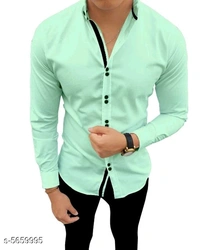 Catalog Name:*Stylish Fashionable Men Shirts*(m) - Green, s-5660002, S