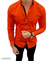 Catalog Name:*Stylish Fashionable Men Shirts*(m) - Orange, s-5660003, XXL