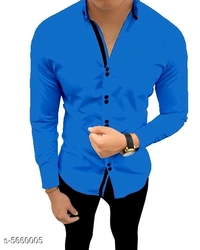 Catalog Name:*Stylish Fashionable Men Shirts*(m) - Blue, S, s-5660004