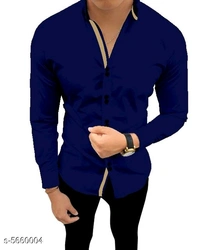 Catalog Name:*Stylish Fashionable Men Shirts*(m) - Blue, s-5660004, XL
