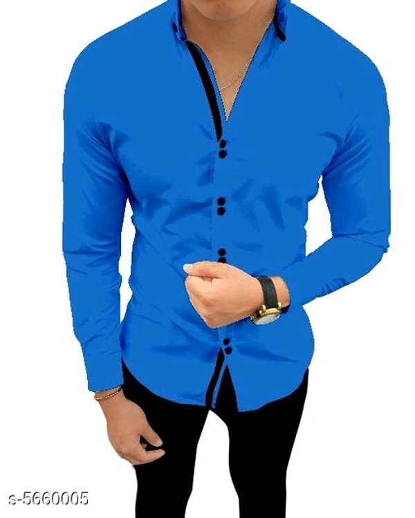 Catalog Name:*Stylish Fashionable Men Shirts*(m) - Blue, s-5660005, L