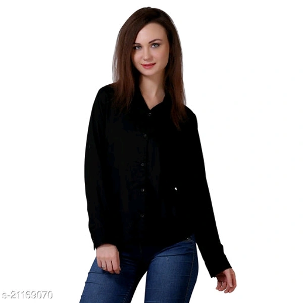 Cozami Women Long sleeves casual shirt - Maroon, S