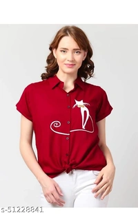 Pretty Elegant Women Shirts - White, M