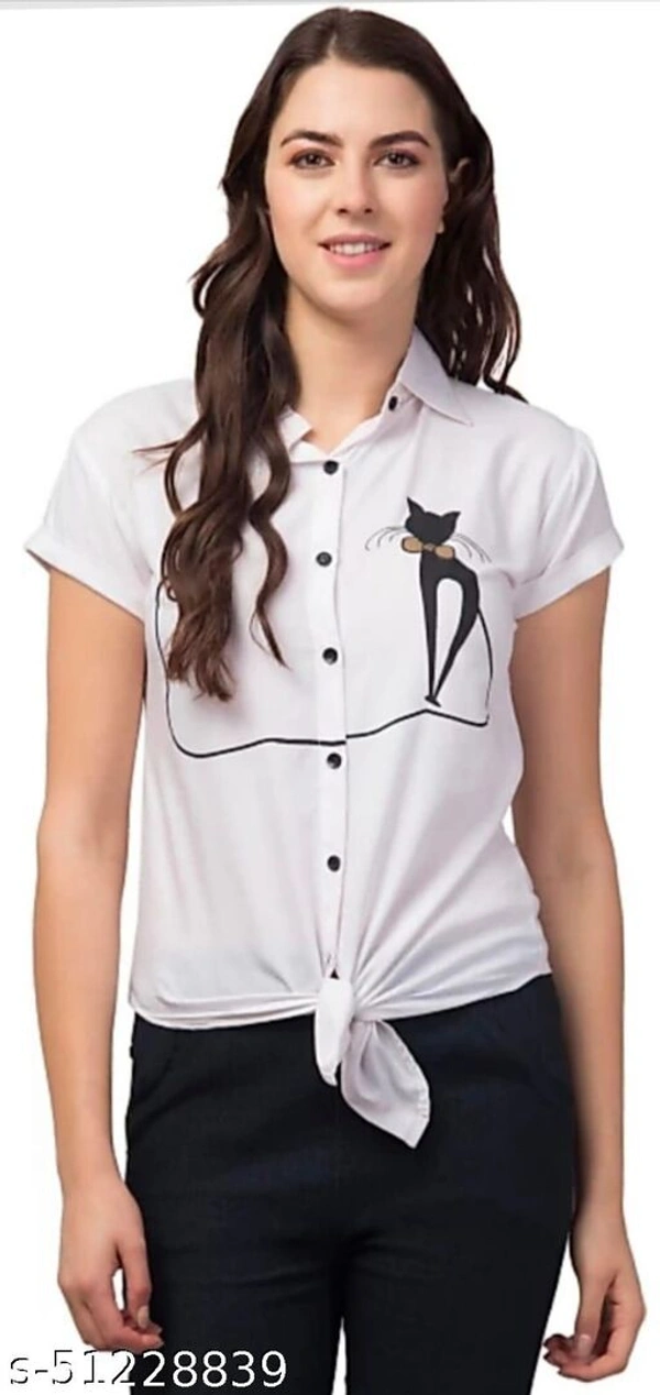 Pretty Elegant Women Shirts - Blue, L