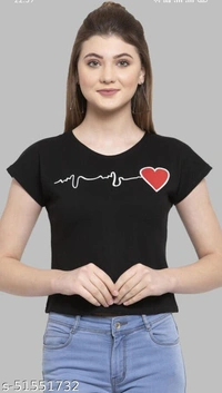 Fancy Partywear Women Tshirts  - s-51551738, Ehite, M