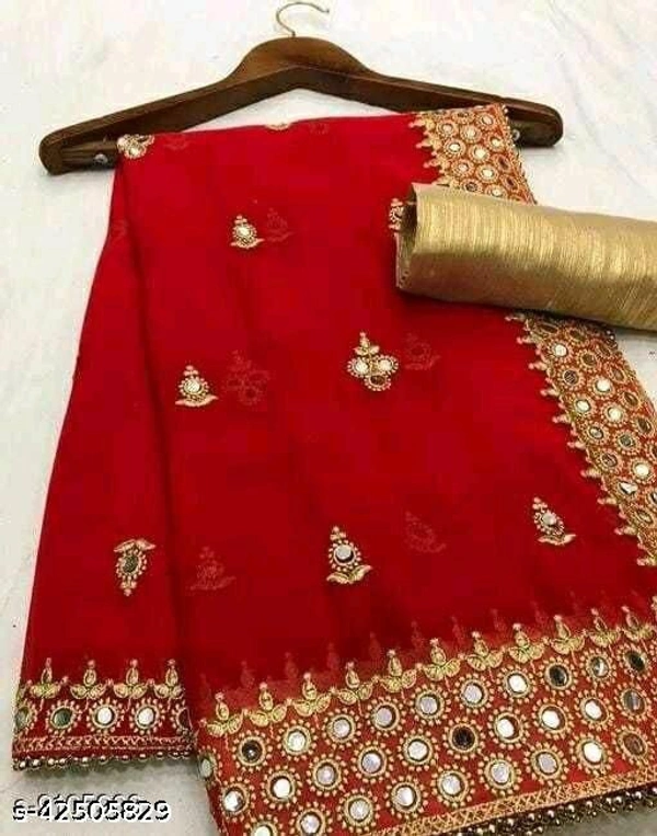 Jivika Petite Sarees - Red, Free Size