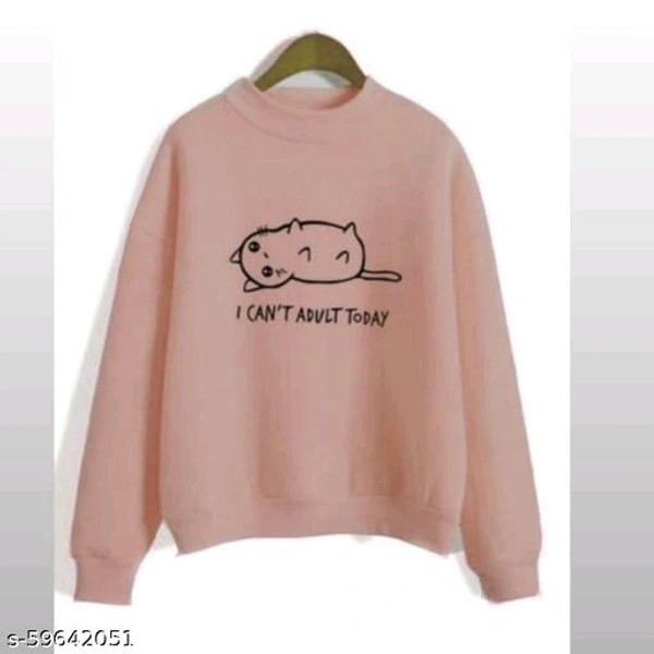 CAT PRINTED SWEATSHIRTS FOR WOMAN AND GIRLS - Pink, s-59642056, L