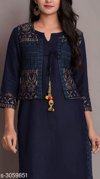 Women's Printed Rayon Kurti - XL