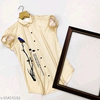 Trendy Retro Women Shirts - Sky blue, s-50410180, S