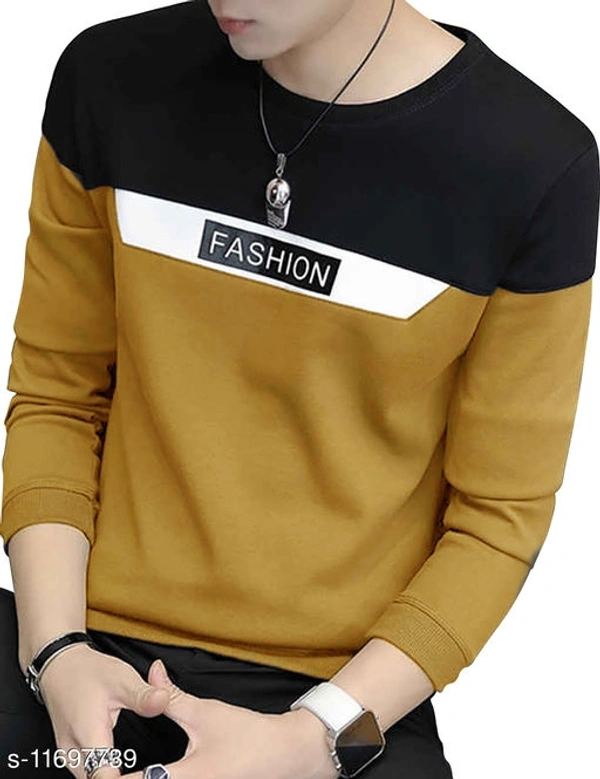 EYEBOGLER 100% Cotton Regular Fit  Round Neck Full Sleeve Men's T-Shirt(m) - S