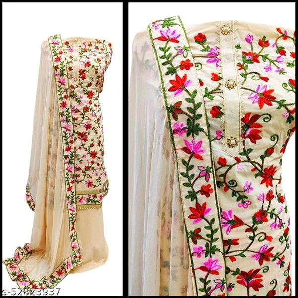 Kashvi Ensemble Salwar Suits & Dress Materials - Cream, s-52823937, Semi-stitched