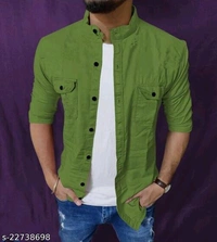 MAJESTIC MAN COTTON SHIRT - s-22738699, Yellow, L