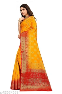 Ganga kanjivaram silk saree with zari blouse - Red, s-65954956