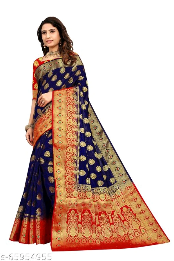 Ganga kanjivaram silk saree with zari blouse - Pink, s-65954954