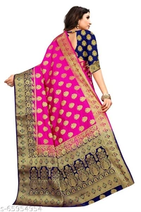 Ganga kanjivaram silk saree with zari blouse - Pink, s-65954954