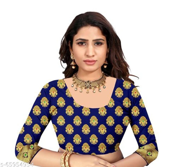 Ganga kanjivaram silk saree with zari blouse - Blue, s-65954955