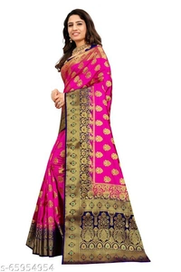 Ganga kanjivaram silk saree with zari blouse - Blue, s-65954955