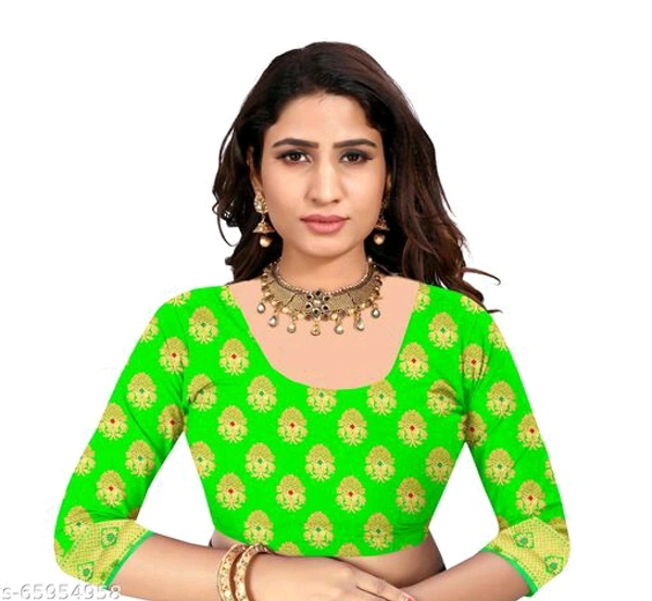 Ganga kanjivaram silk saree with zari blouse - Green-pink, s-65954958