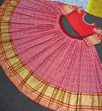 🧚‍♀️💕 *LUNCHING NEW DESIGNER PARTY WEAR FANCY DIGITAL PRINT AND REAL MIRROR HAND WORK LAHENGHA - CHOLI WITH DUPATTA* 🧚‍♀️💕 - Red-Yelllow