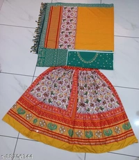 NEW N D FASHION BY HEAVY  BUTTER SILK MIRROR WORK  PATOLA DESIGN CHOLI. - Free size